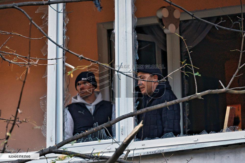 Aftermath of Russian drone attack on Odesa