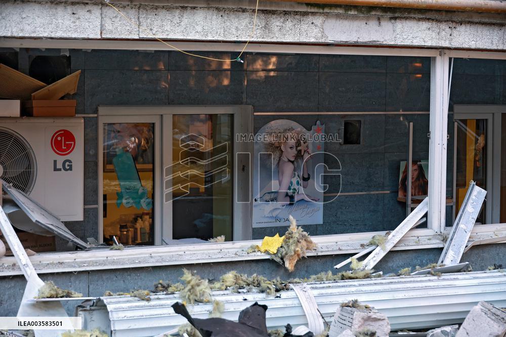 Aftermath of Russian drone attack on Odesa