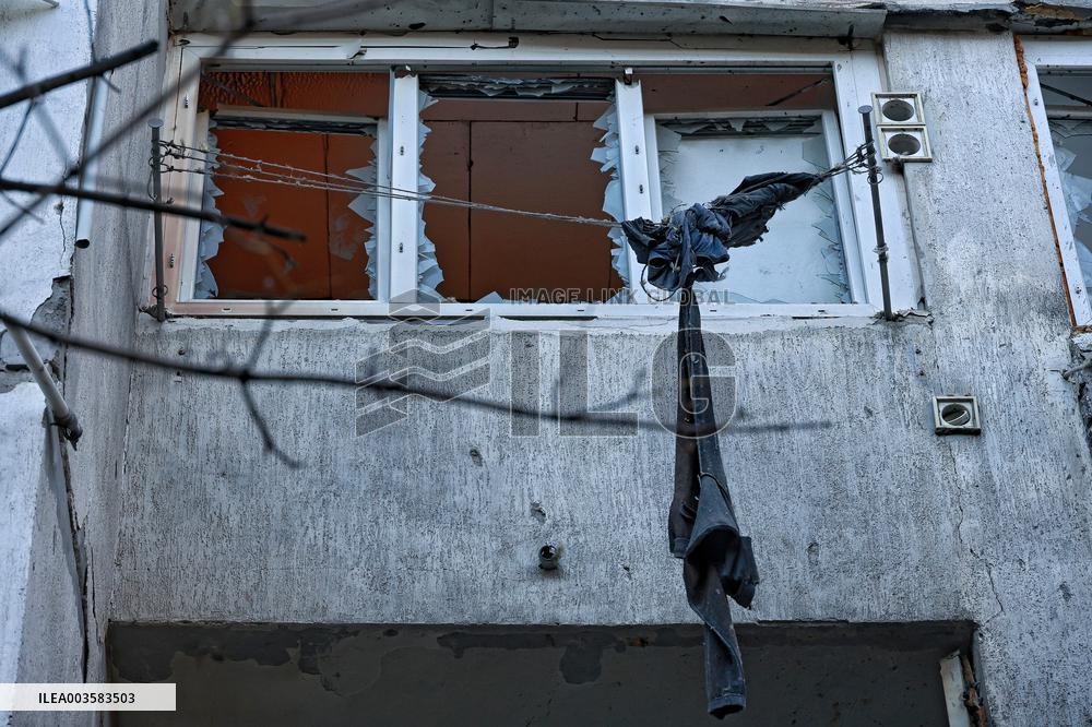 Aftermath of Russian drone attack on Odesa