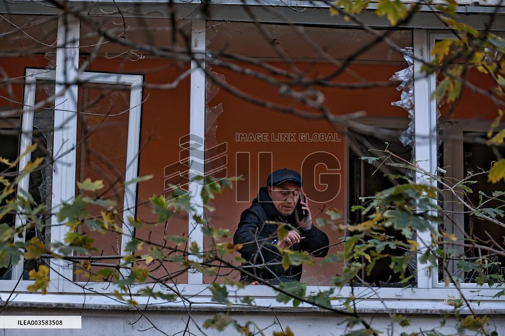 Aftermath of Russian drone attack on Odesa