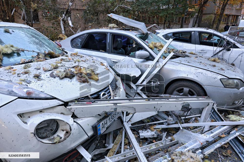 Aftermath of Russian drone attack on Odesa