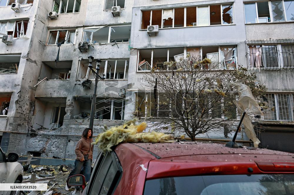 Aftermath of Russian drone attack on Odesa