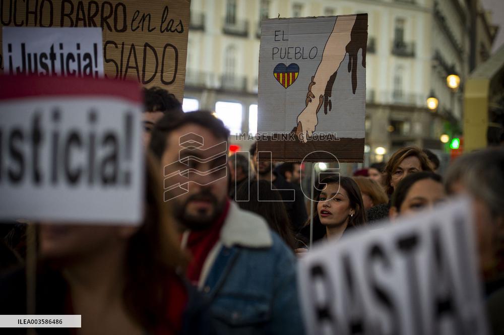 Thousands Protest Over Handling Of Flood Disaster - Madrid