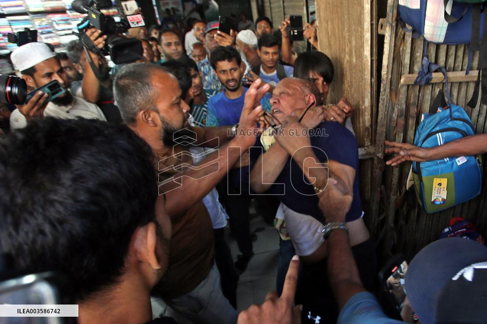 Members of Awami League beaten during a demo in Dhaka - Bangladesh