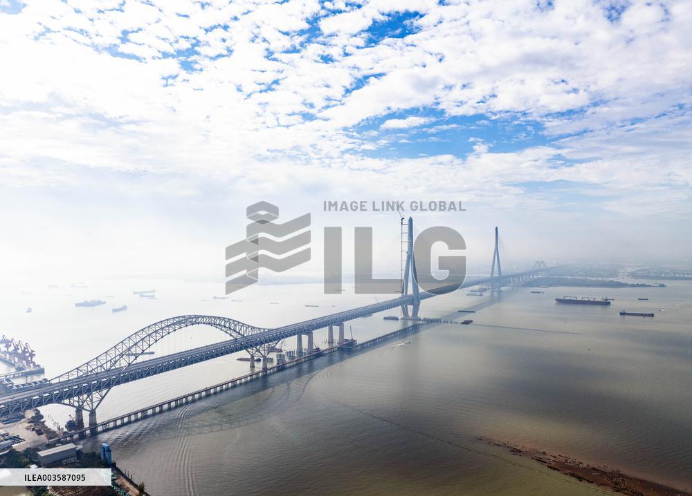 Changtai Yangtze River Bridge Construction in Taizhou