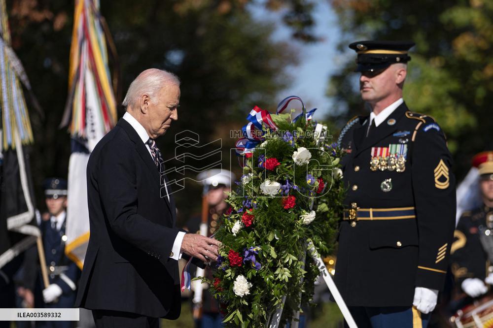 President Biden Visits Arlington Cemetery on Veterans Day