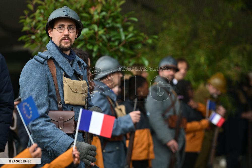 Armistice Day at the Great War Museum trench in Meaux FA