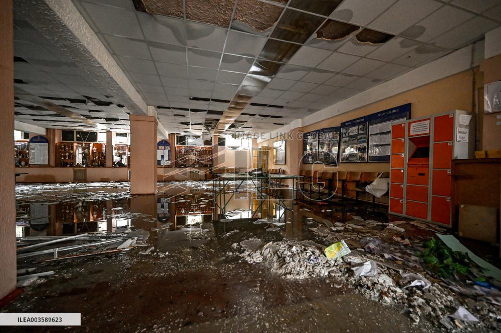 Aftermath of overnight Russian air strike in Zaporizhzhia