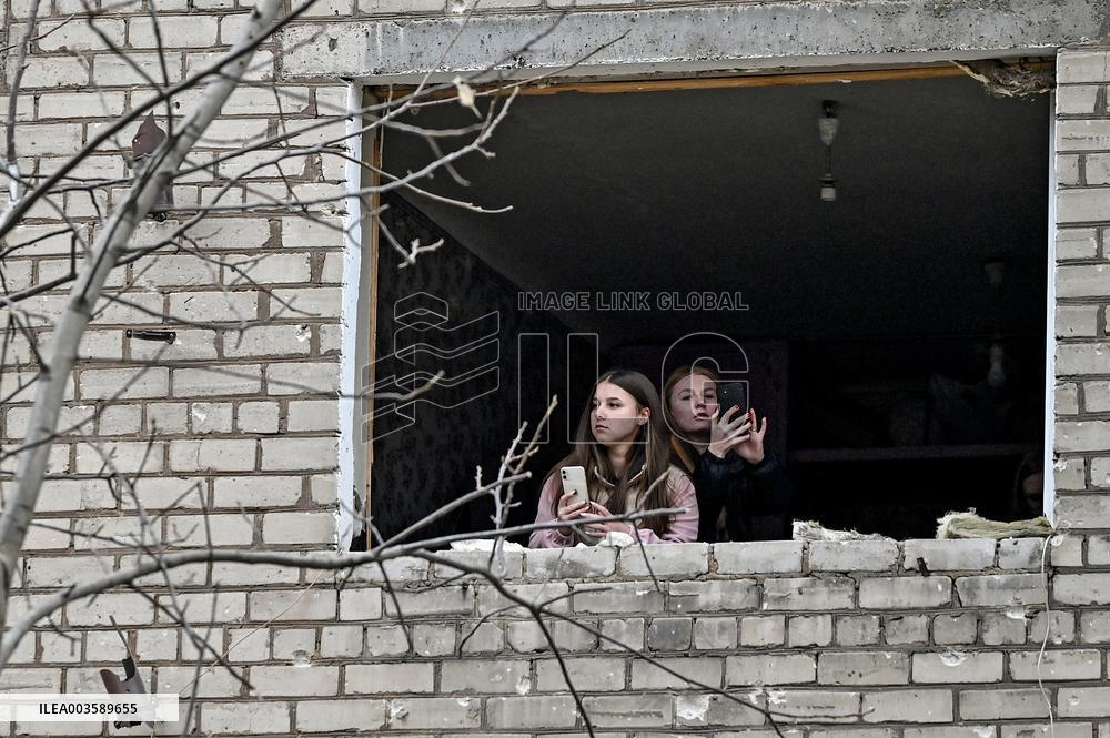 Aftermath of overnight Russian air strike in Zaporizhzhia