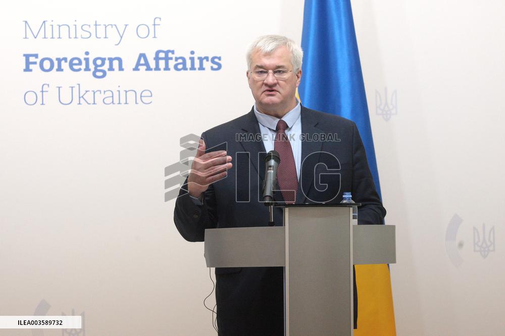 News conference of Ukrainian Foreign Minister and EU High Representative for Foreign Affairs in Kyiv