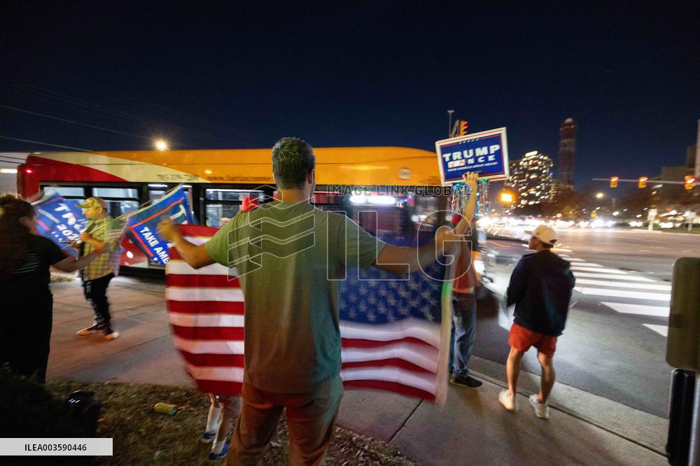 Trump Supporters Celebrate Election Win - Virginia