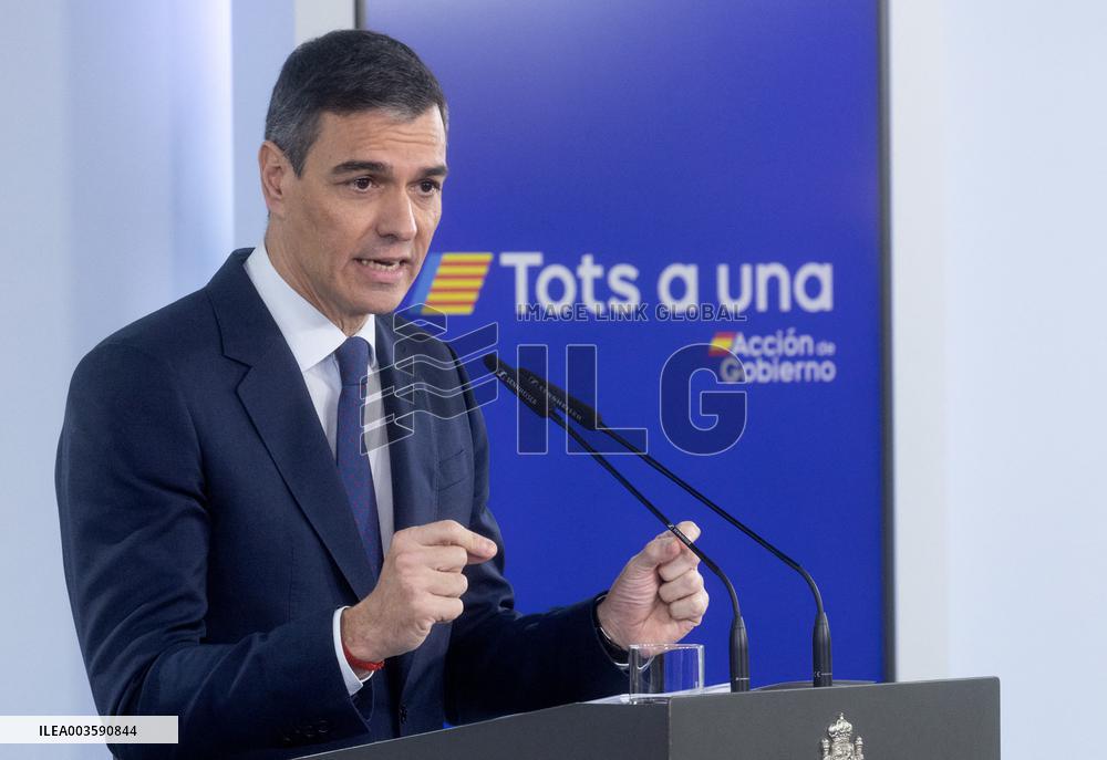 Sanchez Announces Relief Measures After Floods - Madrid