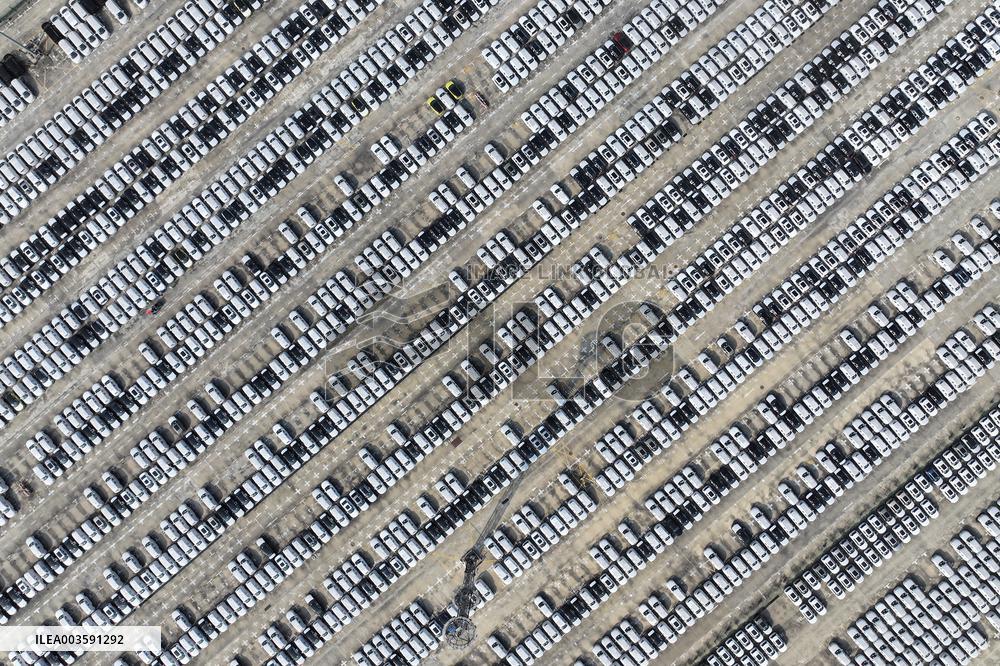 Volvo Cars at A Port on the Yangtze River in Nanjing