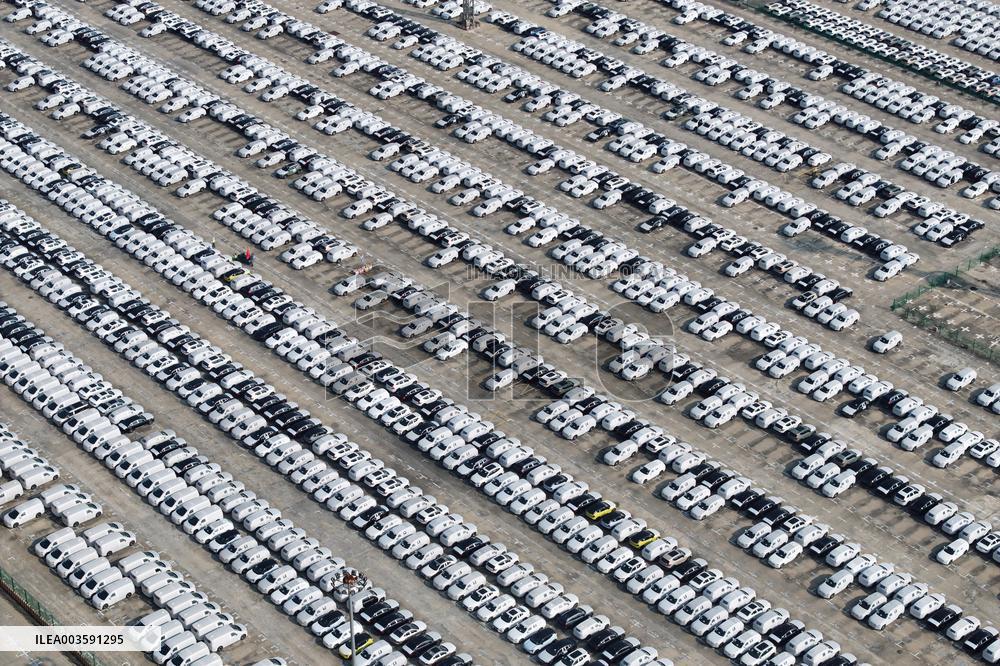 Volvo Cars at A Port on the Yangtze River in Nanjing