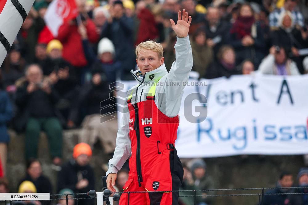 Skippers Pass Through the Channel Before the Start of The Vendee Globe 2024