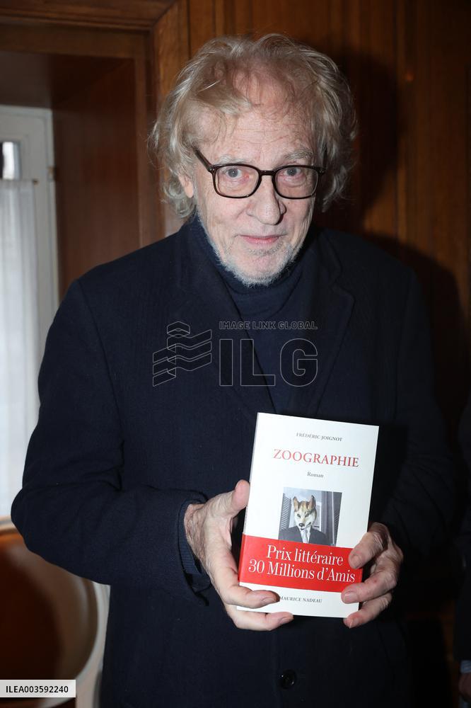 Frederic Joignot at 30 Millions D'Amis Literary 2024 Prize - Paris