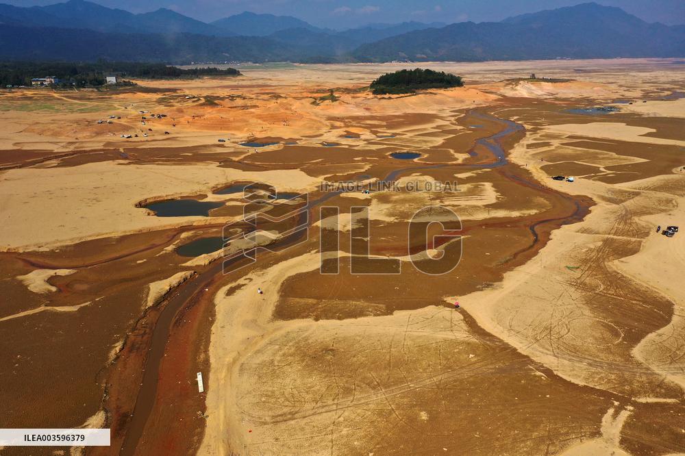 Qingshitan Reservoir Dry Remains Scenery in Guilin