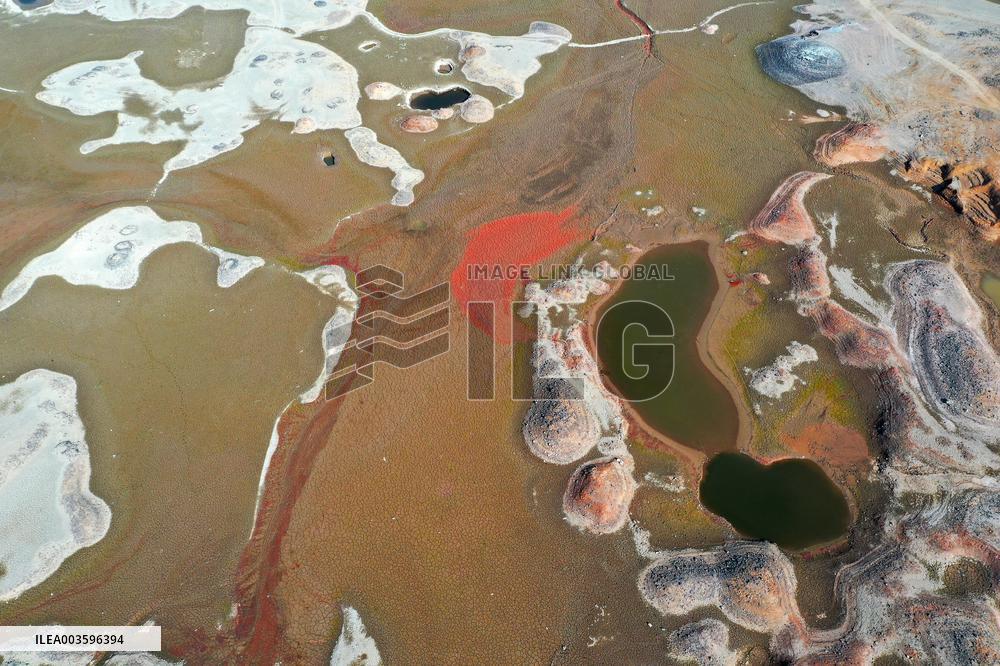 Qingshitan Reservoir Dry Remains Scenery in Guilin