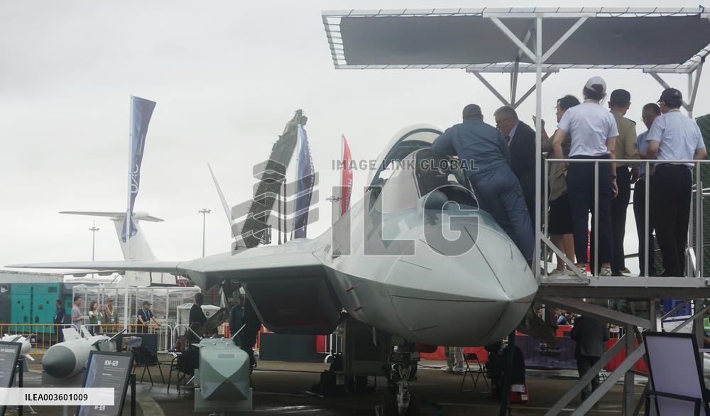 Su-57 Stealth Fighter Jet at the 2024 Zhuhai Air Show