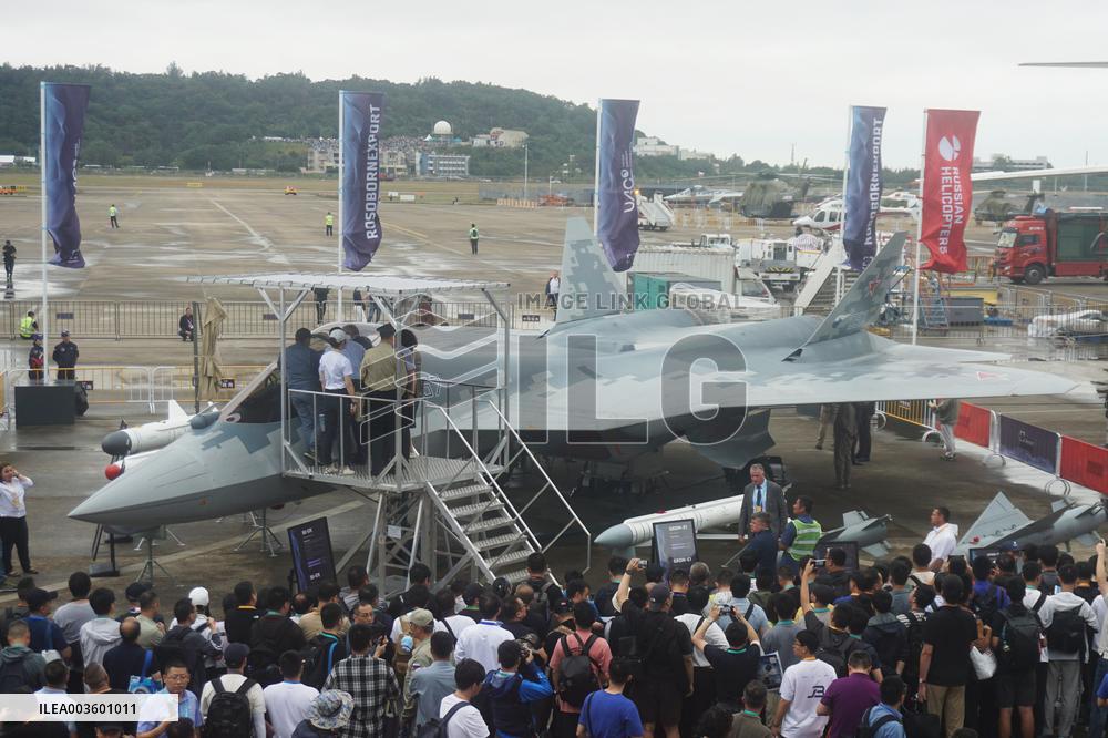 Su-57 Stealth Fighter Jet at the 2024 Zhuhai Air Show
