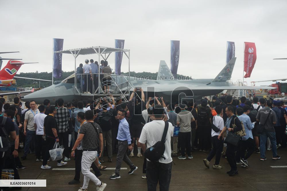 Su-57 Stealth Fighter Jet at the 2024 Zhuhai Air Show