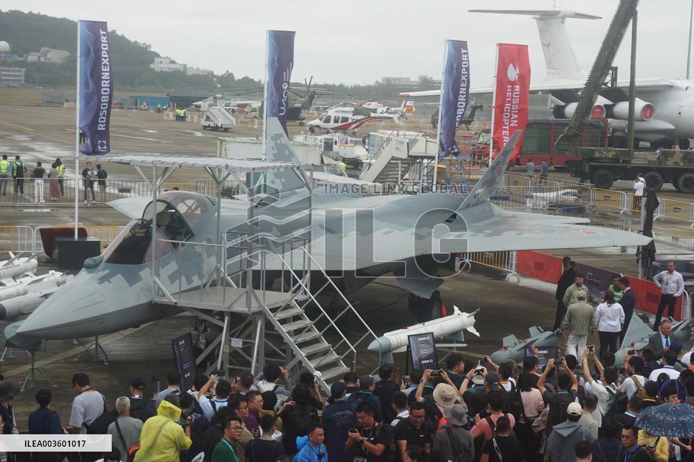 Su-57 Stealth Fighter Jet at the 2024 Zhuhai Air Show