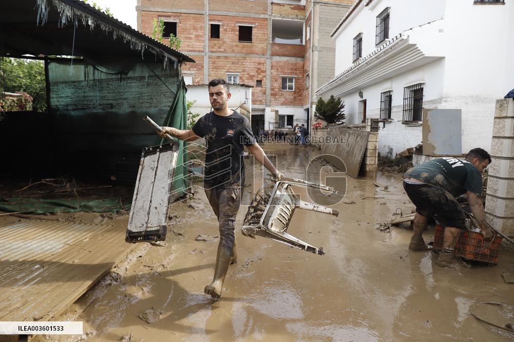 The municipality of Benagarmosa after the passage of the DANA Malaga