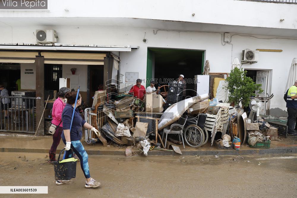 The municipality of Benagarmosa after the passage of the DANA Malaga