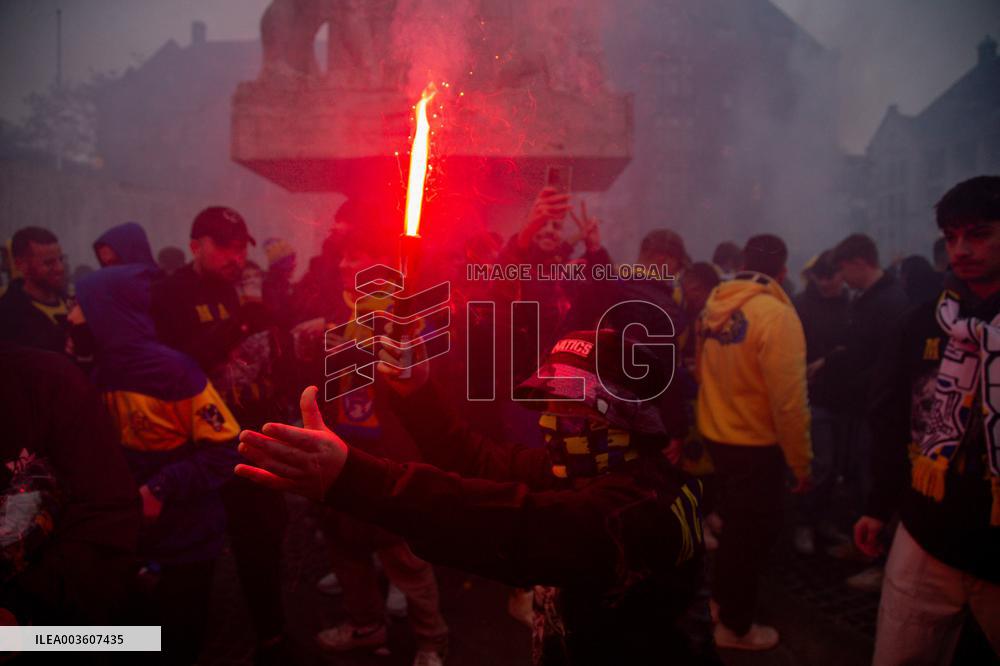 Clashes Erupt Between Israeli And Dutch Fans - Amsterdam