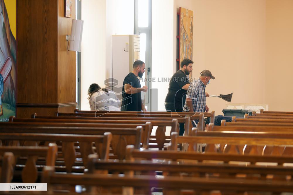 Saydet al-Najat Church damaged during Israeli airstrike - Lebanon