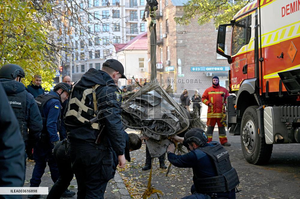 Aftermath of massive Russian missile and drone attack in Kyiv