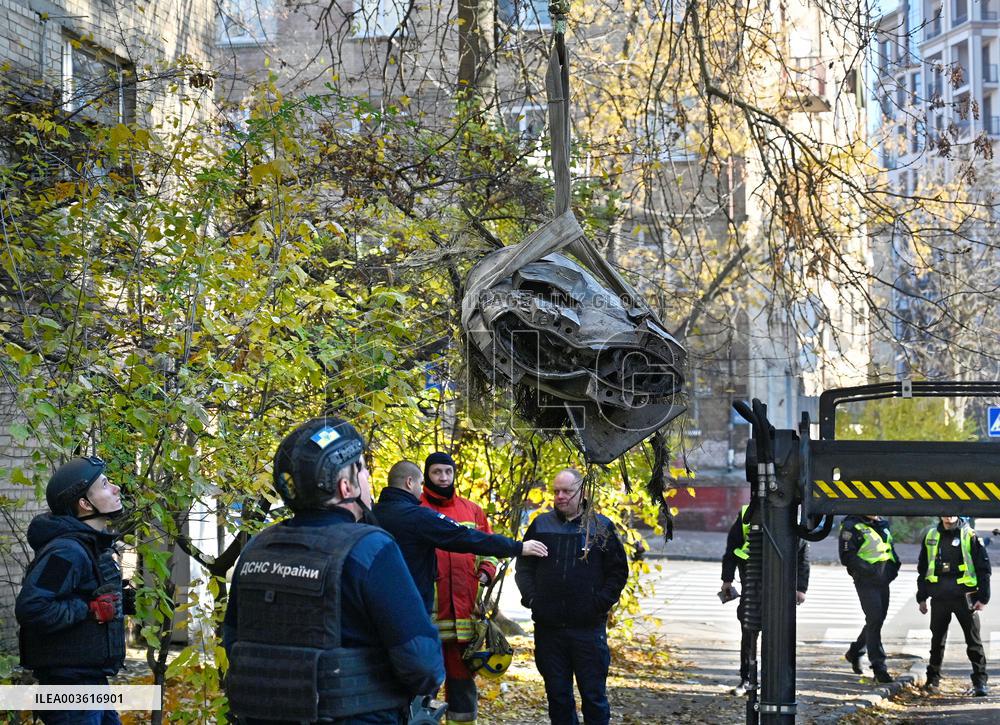 Aftermath of massive Russian missile and drone attack in Kyiv