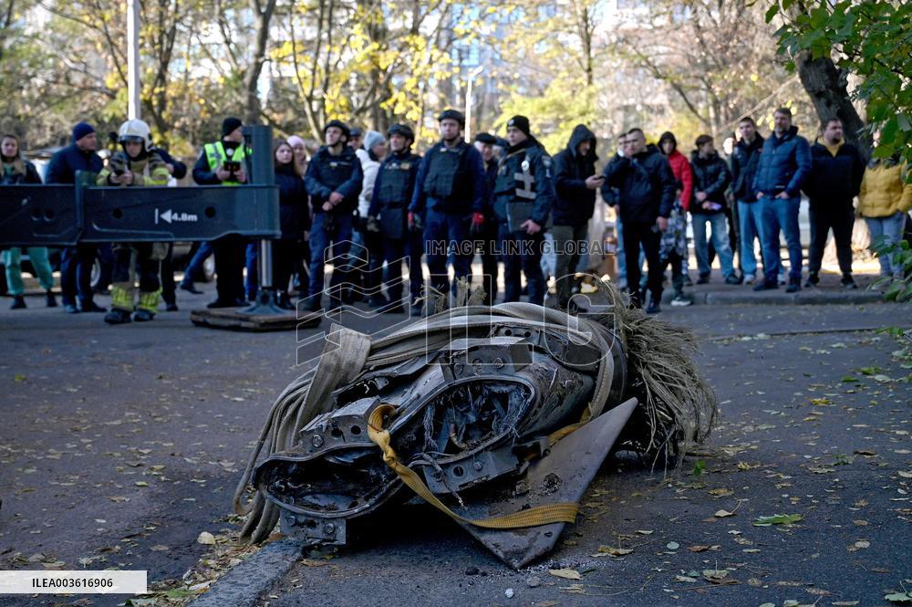 Aftermath of massive Russian missile and drone attack in Kyiv