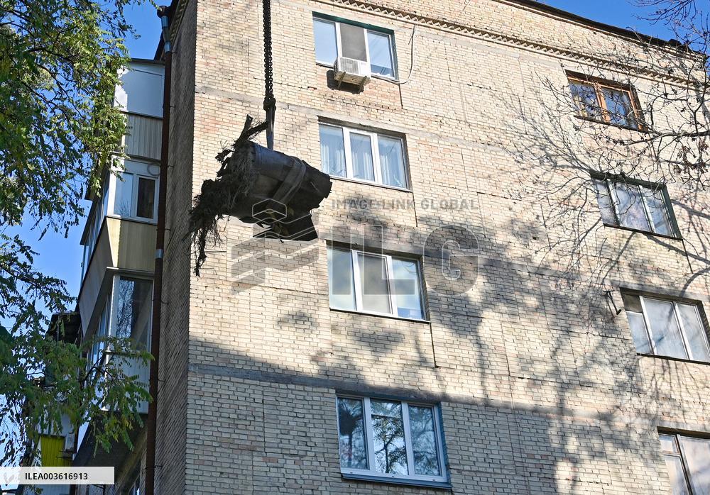 Aftermath of massive Russian missile and drone attack in Kyiv
