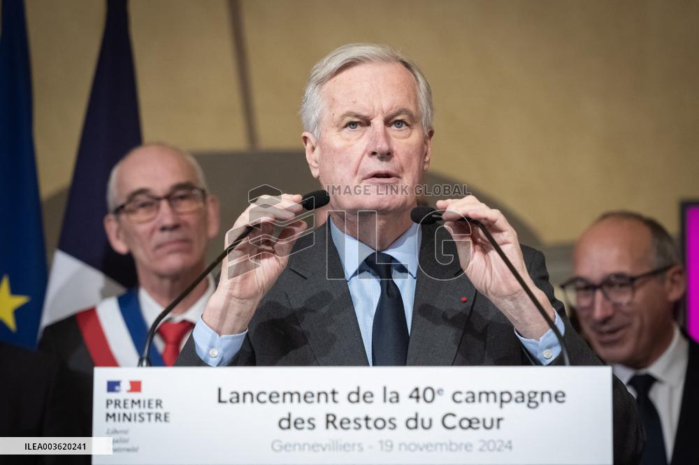 Launch Of 40th Restos Du Coeur Campaign - Gennevilliers