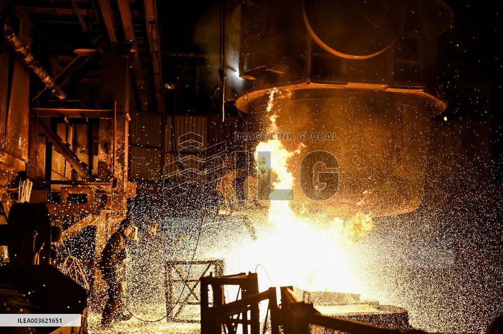 Continuous casting section at Zaporizhstal Steel Works