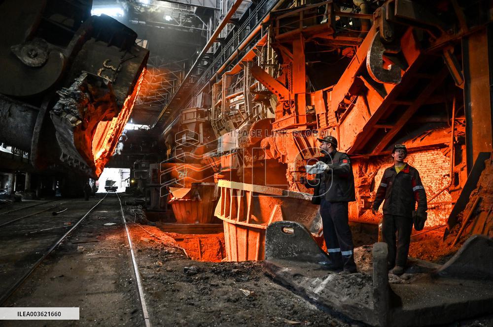 Continuous casting section at Zaporizhstal Steel Works
