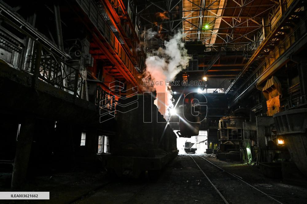 Continuous casting section at Zaporizhstal Steel Works