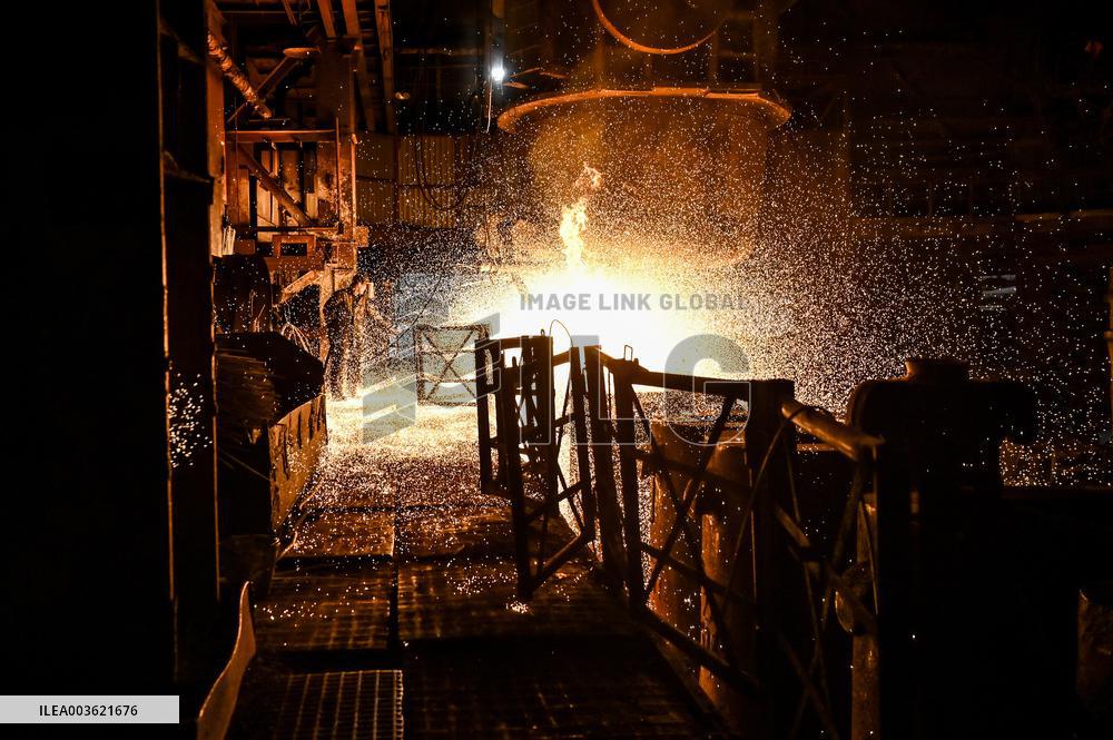 Continuous casting section at Zaporizhstal Steel Works