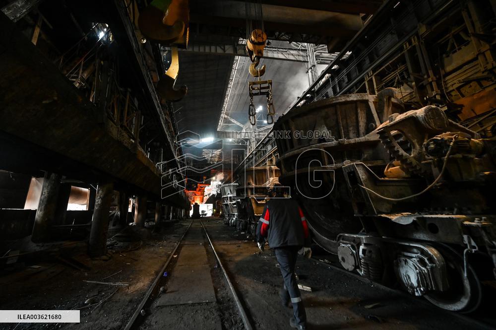 Continuous casting section at Zaporizhstal Steel Works