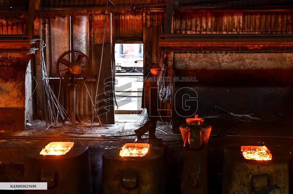 Continuous casting section at Zaporizhstal Steel Works