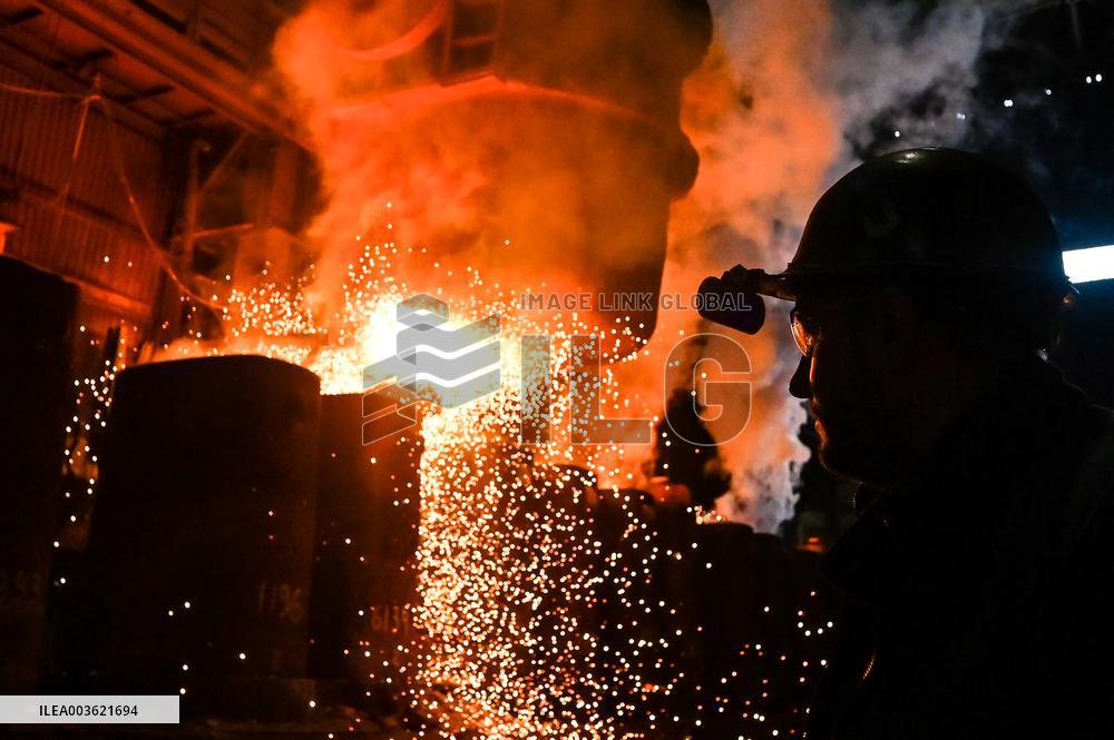 Continuous casting section at Zaporizhstal Steel Works