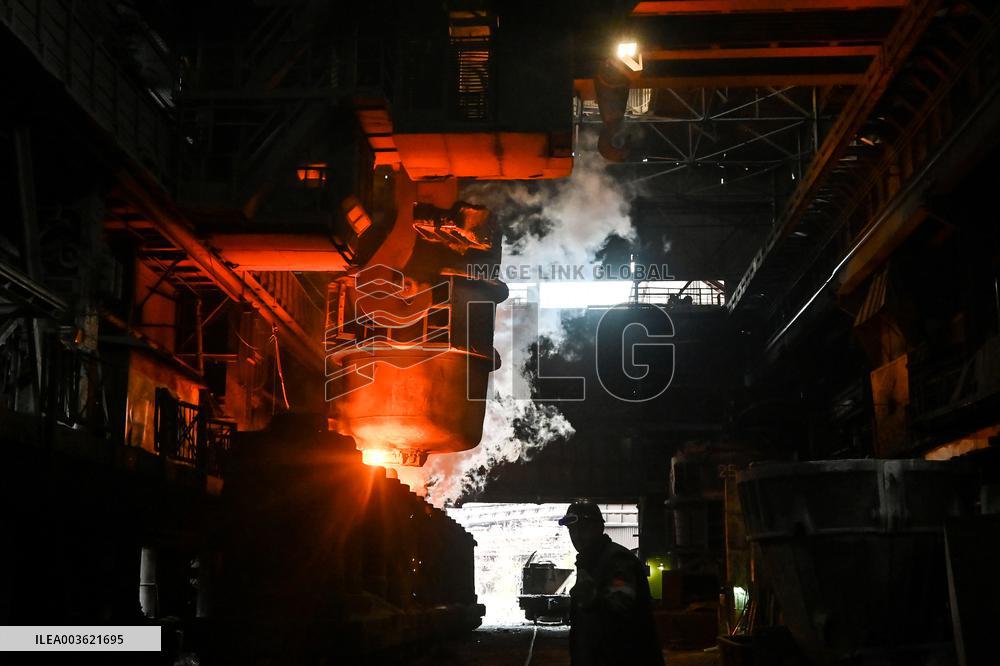 Continuous casting section at Zaporizhstal Steel Works