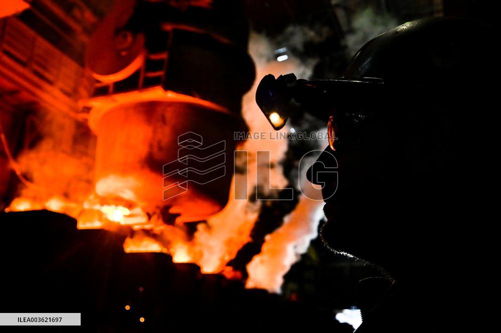 Continuous casting section at Zaporizhstal Steel Works