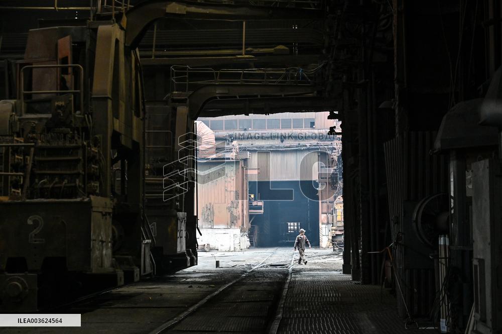 Open-hearth furnace shop at Zaporizhstal Steel Works