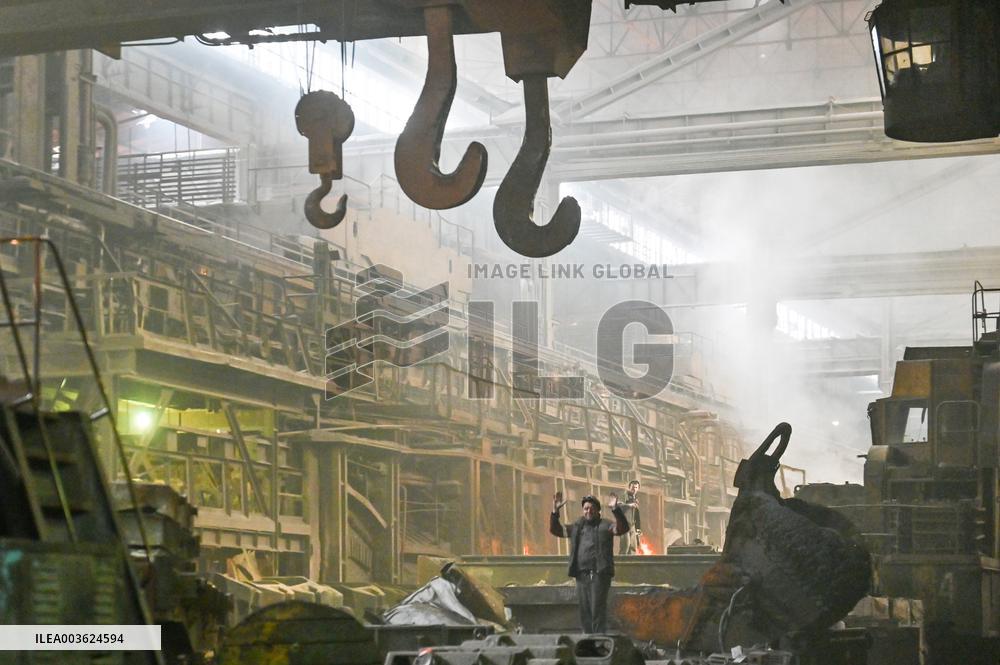 Open-hearth furnace shop at Zaporizhstal Steel Works