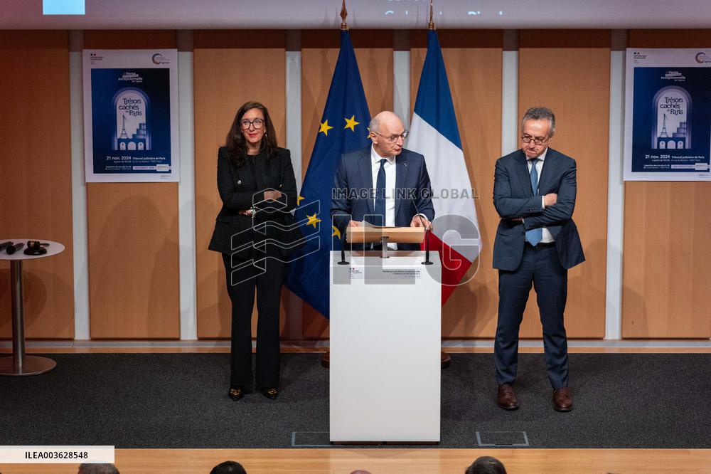 Didier Migaud Visit To The Premises Of The Judicial Police - Paris