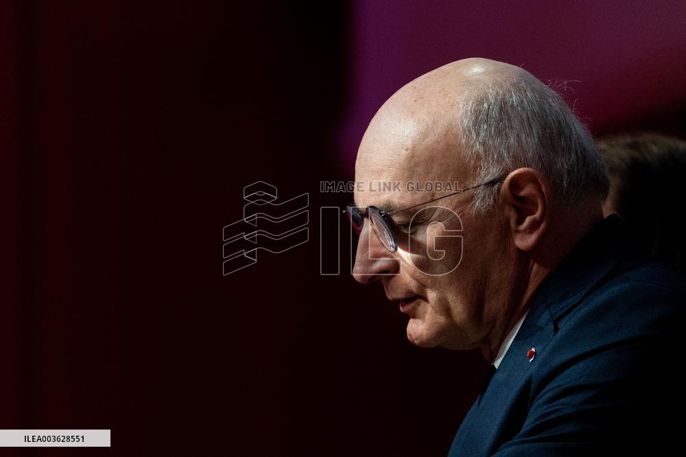 Didier Migaud Visit To The Premises Of The Judicial Police - Paris