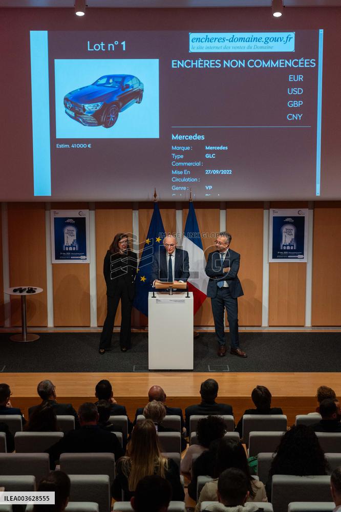 Didier Migaud Visit To The Premises Of The Judicial Police - Paris