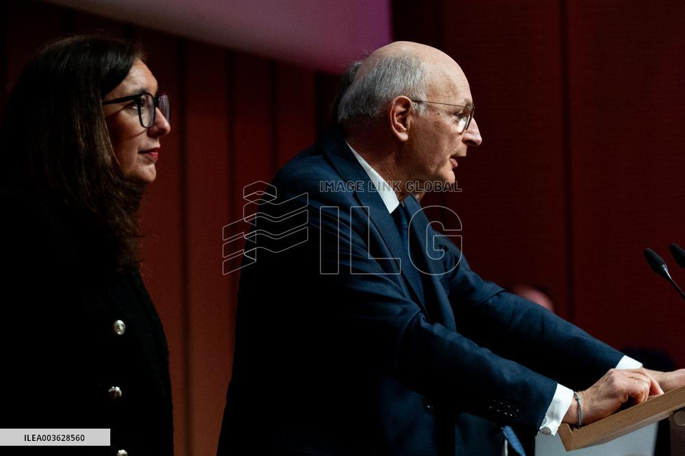 Didier Migaud Visit To The Premises Of The Judicial Police - Paris